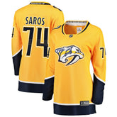 Juuse Saros Nashville Predators Fanatics Women's Breakaway Player Jersey - Gold - NHL