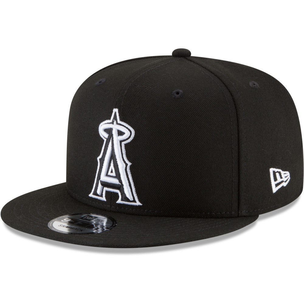 Los Angeles Angels New Era Black & White 9FIFTY Snapback Hat - MLB
