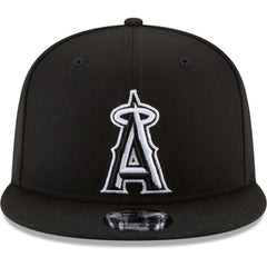 Los Angeles Angels New Era Black & White 9FIFTY Snapback Hat - MLB