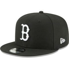 Boston Red Sox New Era Black & White 9FIFTY Snapback Hat - MLB