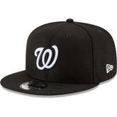 Washington Nationals New Era Black & White 9FIFTY Snapback Hat - MLB