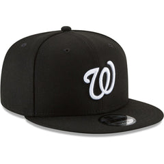 Washington Nationals New Era Black & White 9FIFTY Snapback Hat - MLB