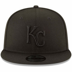 Kansas City Royals New Era Black on Black 9FIFTY Team Snapback Adjustable Hat - MLB