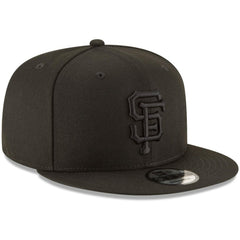San Francisco Giants New Era Black on Black 9FIFTY Team Snapback Adjustable Hat - MLB
