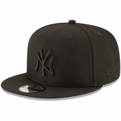 New York Yankees New Era Black on Black 9FIFTY Team Snapback Adjustable Hat - MLB