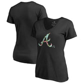 Atlanta Braves Women's Lovely V-Neck T-Shirt - MLB