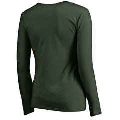 Green Bay Packers Women's Graceful Long Sleeve V-Neck T-Shirt Green | NFL