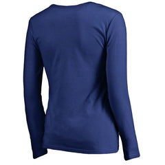 New York Giants Women's Graceful Long Sleeve V-Neck T-Shirt Royal | NFL