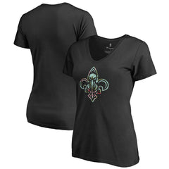 New Orleans Pelicans Lovely V-Neck T-Shirt Black - NBA