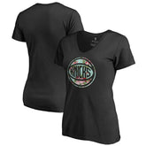 New York Knicks Lovely V-Neck T-Shirt Black - NBA