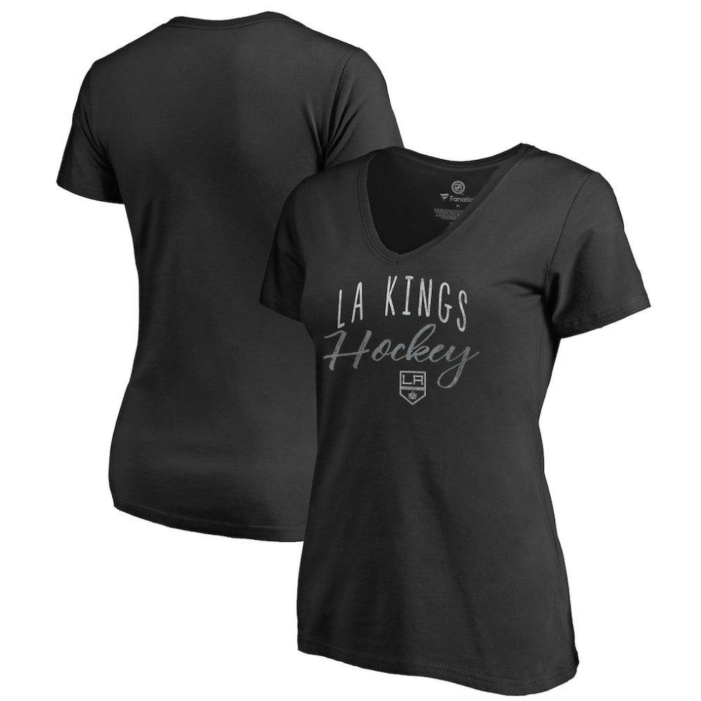 Los Angeles Kings Women's Graceful V-Neck T-Shirt - Black - NHL