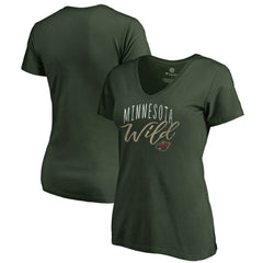 Minnesota Wild Women's Graceful V-Neck T-Shirt - Green - NHL