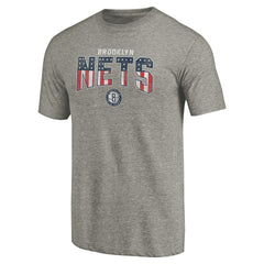Brooklyn Nets Freedom Tri-Blend T-Shirt Gray - NBA