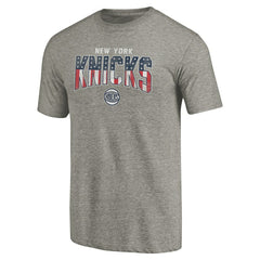 New York Knicks Freedom Tri-Blend T-Shirt Gray - NBA