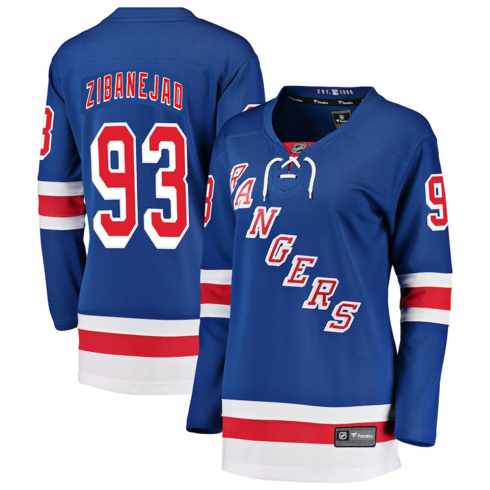 Mika Zibanejad New York Rangers Fanatics Women's Breakaway Player Jersey - Blue - NHL