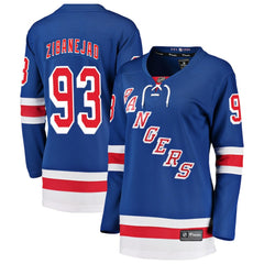 Mika Zibanejad New York Rangers Fanatics Women's Breakaway Player Jersey - Blue - NHL