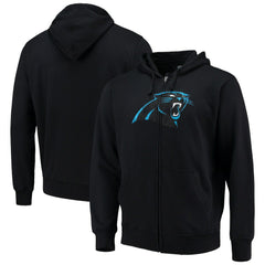 Carolina Panthers G-III Sports by Carl Banks Primary Logo Full-Zip Hoodie Black | NFL
