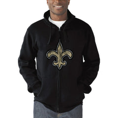 New Orleans Saints G-III Sports by Carl Banks Primary Logo Full-Zip Hoodie Black | NFL