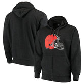Cleveland Browns G-III Sports by Carl Banks Primary Logo Full-Zip Hoodie Charcoal | NFL