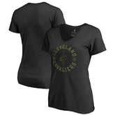 Cleveland Cavaliers Women's Liberty V-Neck T-Shirt Black - NBA