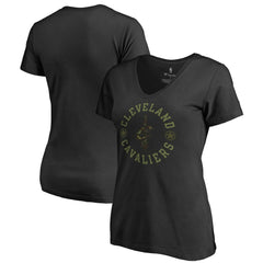 Cleveland Cavaliers Women's Liberty V-Neck T-Shirt Black - NBA