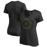 Los Angeles Lakers Women's Liberty V-Neck T-Shirt Black - NBA