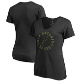 San Antonio Spurs Women's Liberty V-Neck T-Shirt Black - NBA