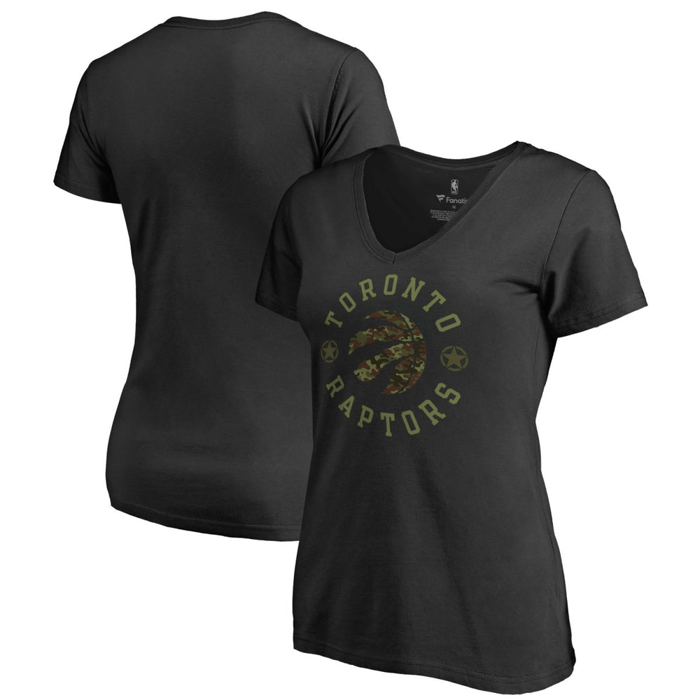 Toronto Raptors Women's Liberty V-Neck T-Shirt Black - NBA