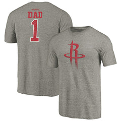 Houston Rockets Greatest Dad Tri-Blend T-Shirt Gray - NBA
