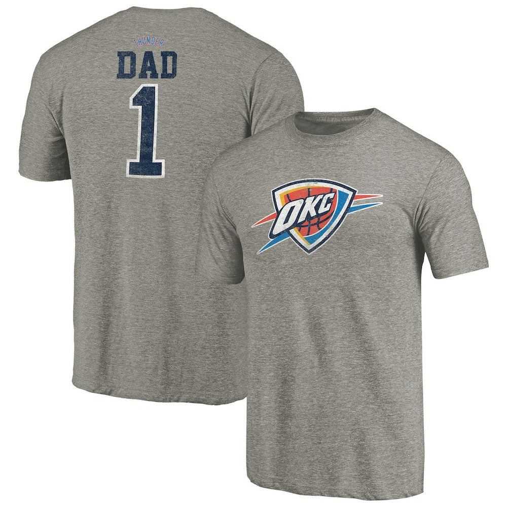 Oklahoma City Thunder Greatest Dad Tri-Blend T-Shirt Gray - NBA