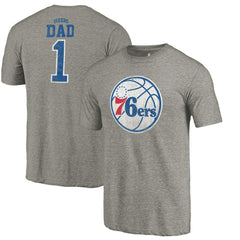 Philadelphia 76ers Greatest Dad Tri-Blend T-Shirt Gray - NBA