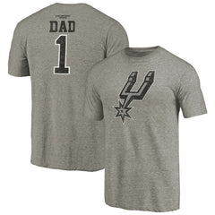 San Antonio Spurs Greatest Dad Tri-Blend T-Shirt Gray - NBA