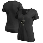 Cleveland Cavaliers Women's Cloak Camo V-Neck T-Shirt Black - NBA