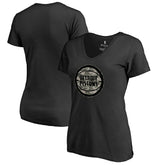 Detroit Pistons Women's Cloak Camo V-Neck T-Shirt Black - NBA