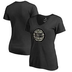 Detroit Pistons Women's Cloak Camo V-Neck T-Shirt Black - NBA