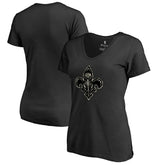 New Orleans Pelicans Women's Cloak Camo V-Neck T-Shirt Black - NBA