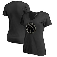 Washington Wizards Women's Cloak Camo V-Neck T-Shirt Black - NBA