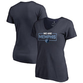 Memphis Grizzlies Women's We Are Iconic Collection V-Neck T-Shirt Navy - NBA