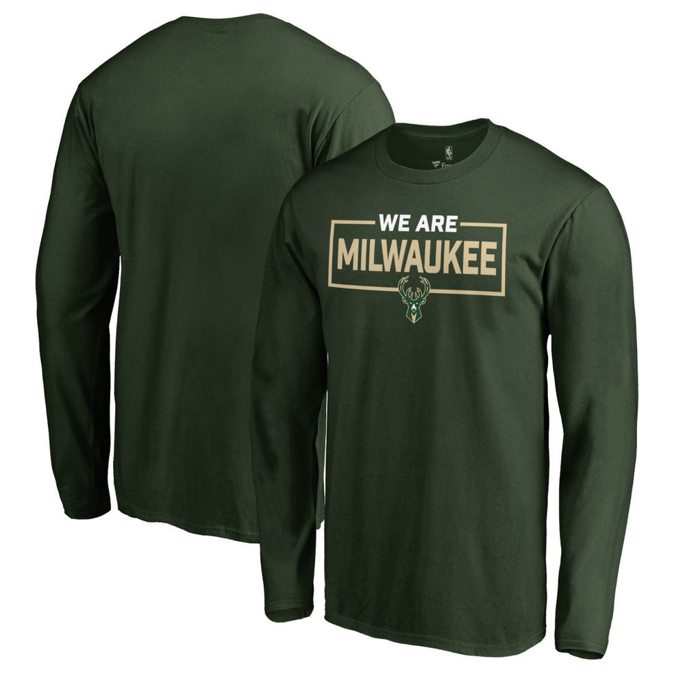 Milwaukee Bucks We Are Iconic Collection Long Sleeve T-Shirt Green - NBA