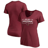 Arizona Cardinals Women's We Are Icon V-Neck T-Shirt Cardinal | NFL