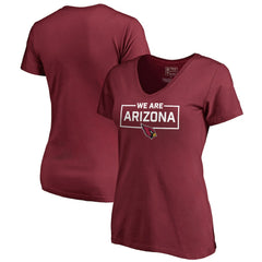Arizona Cardinals Women's We Are Icon V-Neck T-Shirt Cardinal | NFL