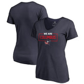 Columbus Blue Jackets Women's Iconic Collection V-Neck T-Shirt - Navy - NHL