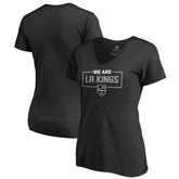 Los Angeles Kings Women's Iconic Collection V-Neck T-Shirt - Black - NHL