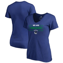 Vancouver Canucks Women's Iconic Collection V-Neck T-Shirt - Blue - NHL