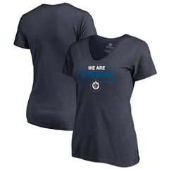 Winnipeg Jets Women's Iconic Collection V-Neck T-Shirt - Navy - NHL