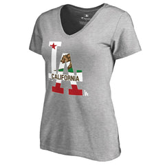 Los Angeles Dodgers Women's Hometown Collection Cali Flag T-Shirt - MLB