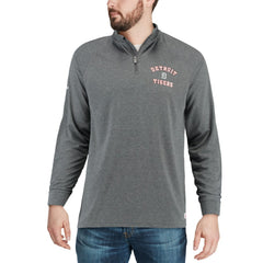 Detroit Tigers Stitches Team Raglan Quarter-Zip Pullover Jacket - MLB