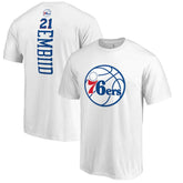 Joel Embiid Philadelphia 76ers Backer Name & Number T-Shirt White - NBA