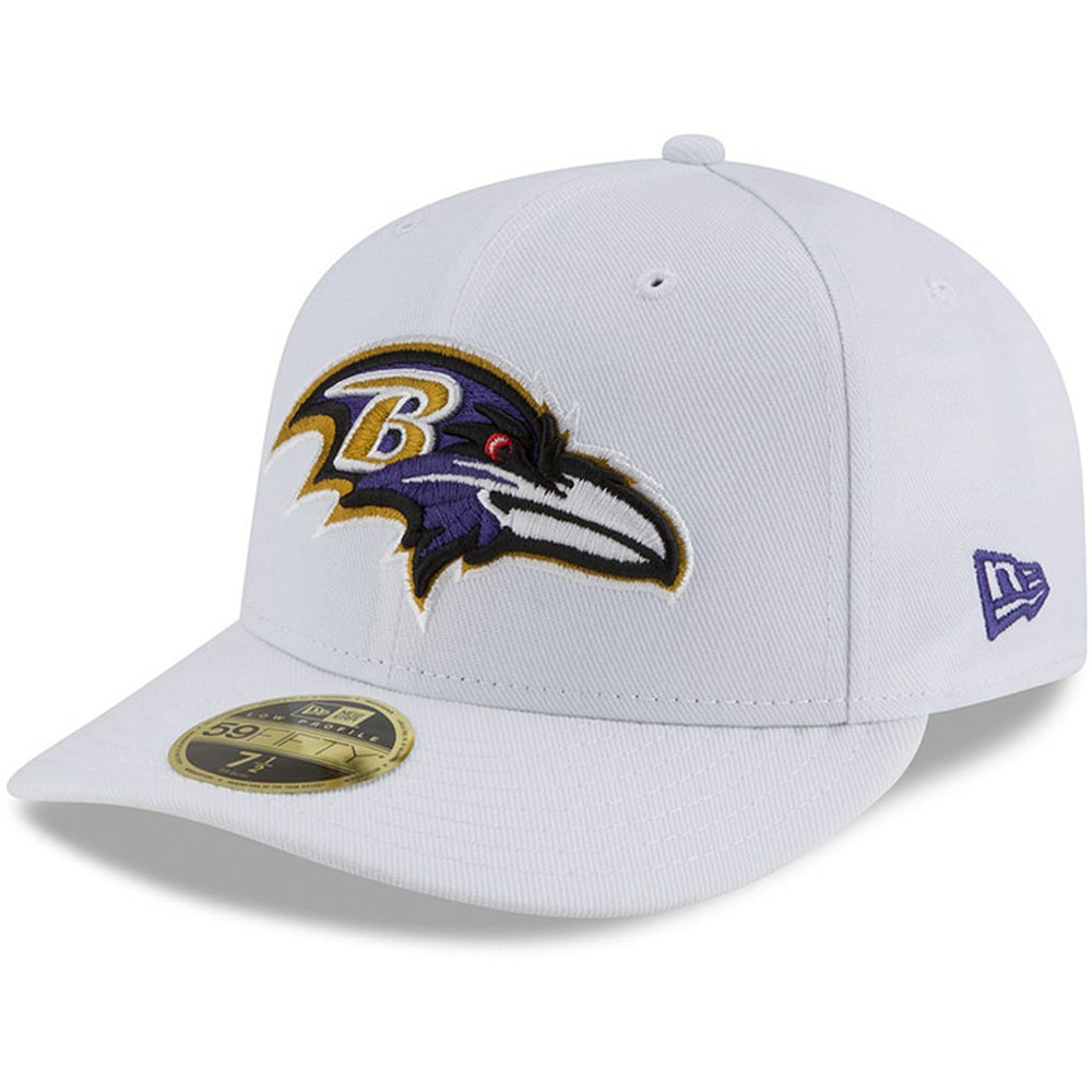 Baltimore Ravens New Era Omaha Low Profile 59FIFTY Fitted Hat White | NFL