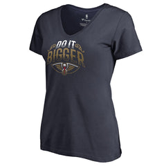New Orleans Pelicans Women's Hometown Collection Do It Bigger V-Neck T-Shirt Navy - NBA
